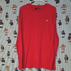 Vintage Southpole Red Waffle Knit Thermal Longsleeve Shirt Y2k Xl